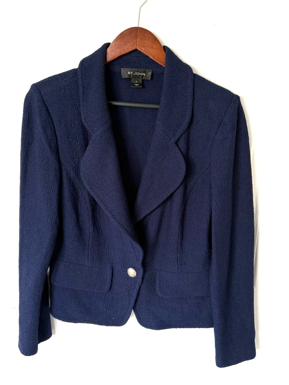 St. John Knit Blazer Jacket Size 10